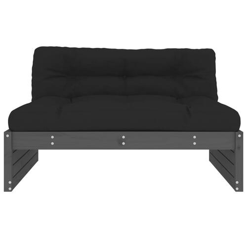 Midtermodul til sofa 120x80 cm massivt fyrretræ grå