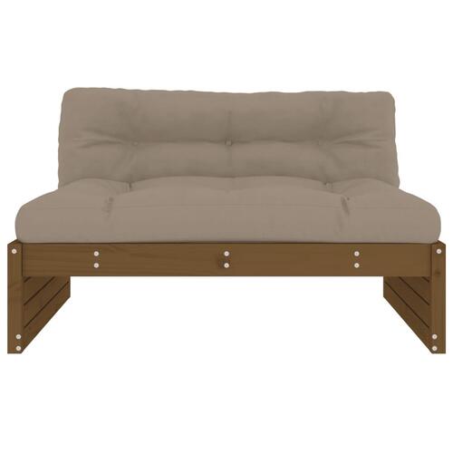Midtermodul til sofa 120x80 cm massivt fyrretræ honningbrun