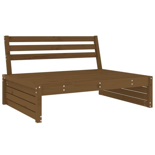 Midtermodul til sofa 120x80 cm massivt fyrretræ honningbrun