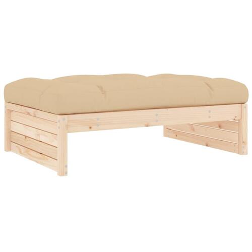 Udendørs fodskammel 120x80 cm massivt fyrretræ