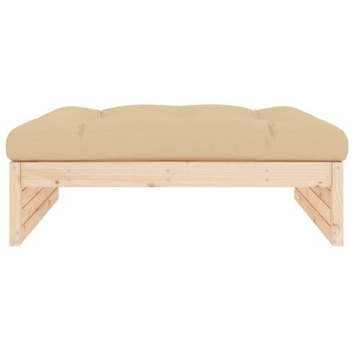 Udendørs fodskammel 120x80 cm massivt fyrretræ