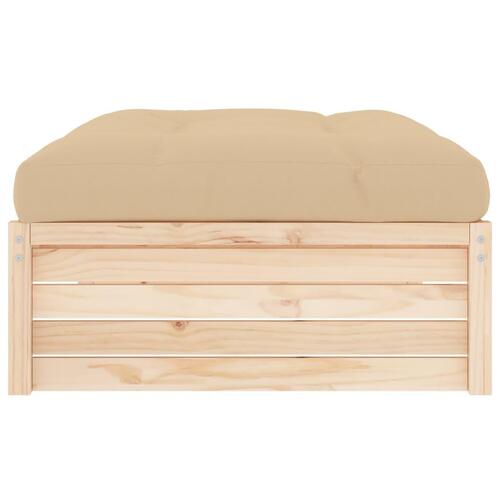 Udendørs fodskammel 120x80 cm massivt fyrretræ