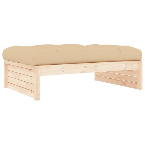 Udendørs fodskammel 120x80 cm massivt fyrretræ