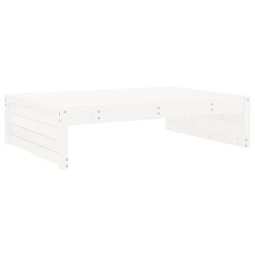 Udendørs fodskammel 120x80 cm massivt fyrretræ hvid
