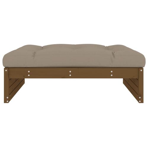 Udendørs fodskammel 120x80 cm massivt fyrretræ honningbrun