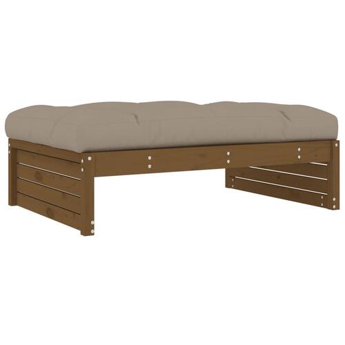 Udendørs fodskammel 120x80 cm massivt fyrretræ honningbrun