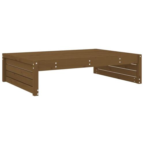 Udendørs fodskammel 120x80 cm massivt fyrretræ honningbrun