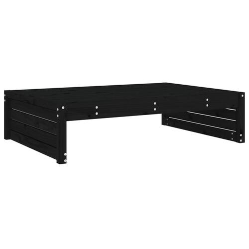 Udendørs fodskammel 120x80 cm massivt fyrretræ sort