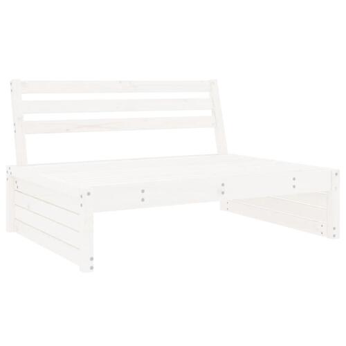 Midtermodul til sofa 120x80 cm massivt fyrretræ hvid
