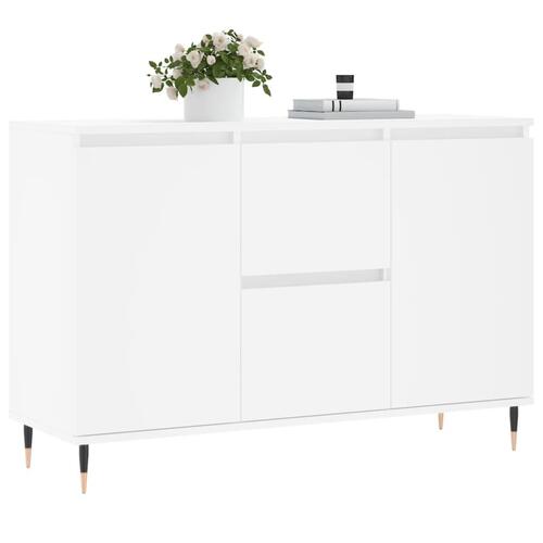 Skænk 104x35x70 cm konstrueret træ hvid
