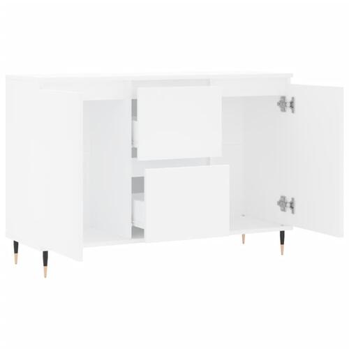 Skænk 104x35x70 cm konstrueret træ hvid