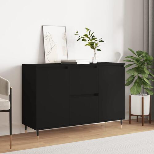 Skænk 104x35x70 cm konstrueret træ sort