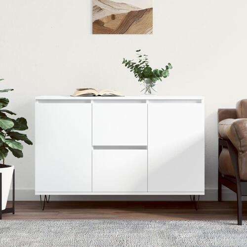 Skænk 104x35x70 cm konstrueret træ hvid