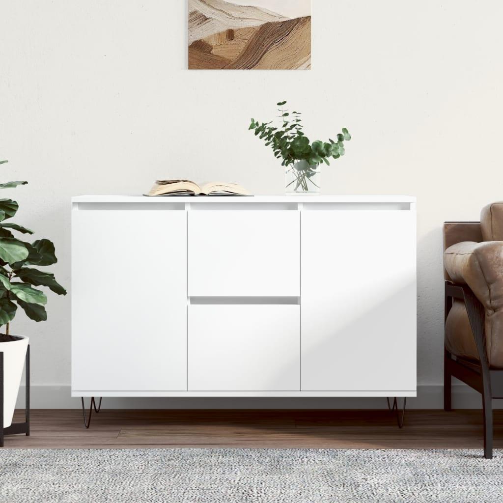 Skænk 104x35x70 cm konstrueret træ hvid