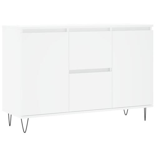 Skænk 104x35x70 cm konstrueret træ hvid