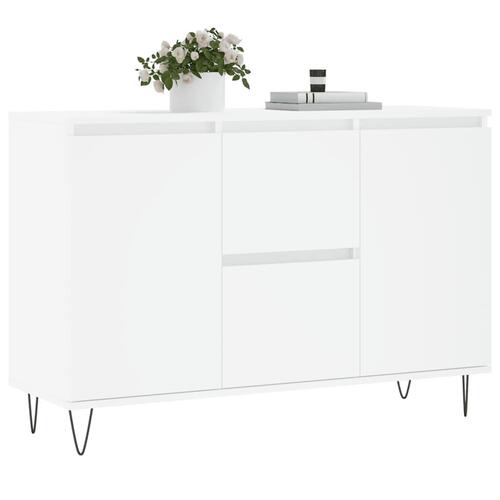 Skænk 104x35x70 cm konstrueret træ hvid