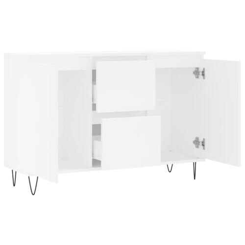 Skænk 104x35x70 cm konstrueret træ hvid