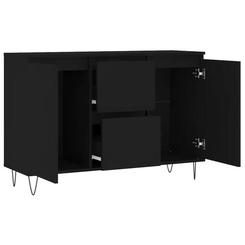 Skænk 104x35x70 cm konstrueret træ sort