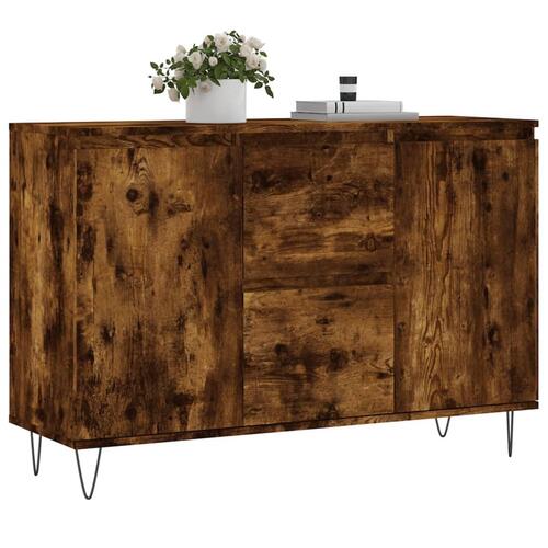 Skænk 104x35x70 cm konstrueret træ røget egetræsfarve