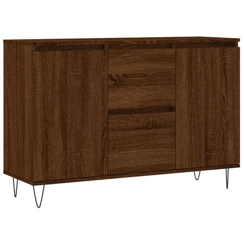 Skænk 104x35x70 cm konstrueret træ brun egetræsfarve