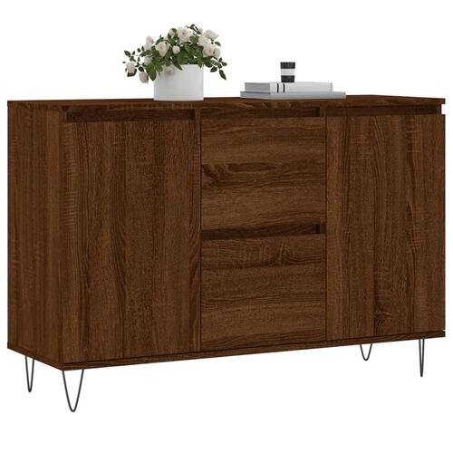 Skænk 104x35x70 cm konstrueret træ brun egetræsfarve
