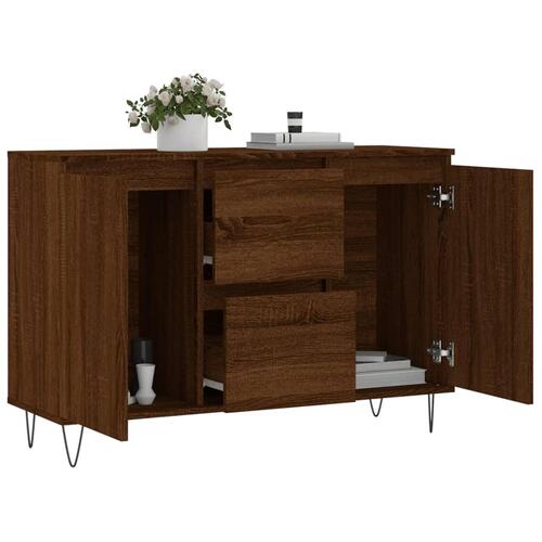 Skænk 104x35x70 cm konstrueret træ brun egetræsfarve