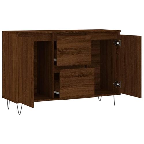 Skænk 104x35x70 cm konstrueret træ brun egetræsfarve