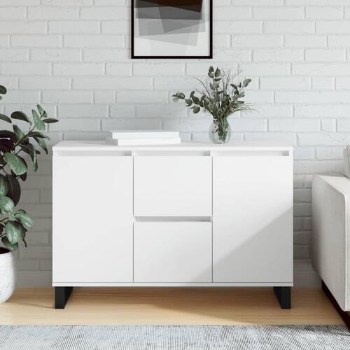 Skænk 104x35x70 cm konstrueret træ hvid