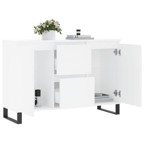 Skænk 104x35x70 cm konstrueret træ hvid