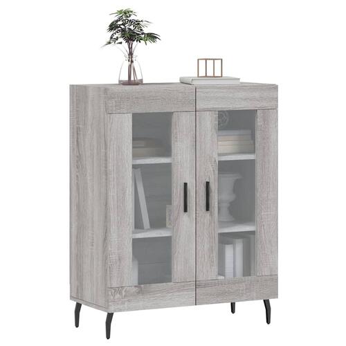 Skænk 69,5x34x90 cm konstrueret træ grå sonoma-eg