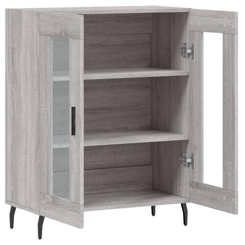 Skænk 69,5x34x90 cm konstrueret træ grå sonoma-eg