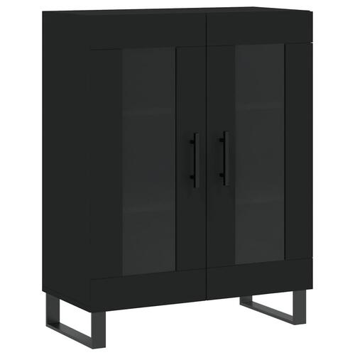 Skænk 69,5x34x90 cm konstrueret træ sort