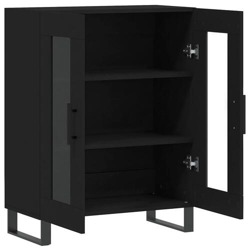 Skænk 69,5x34x90 cm konstrueret træ sort