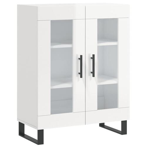 Skænk 69,5x34x90 cm konstrueret træ hvid højglans