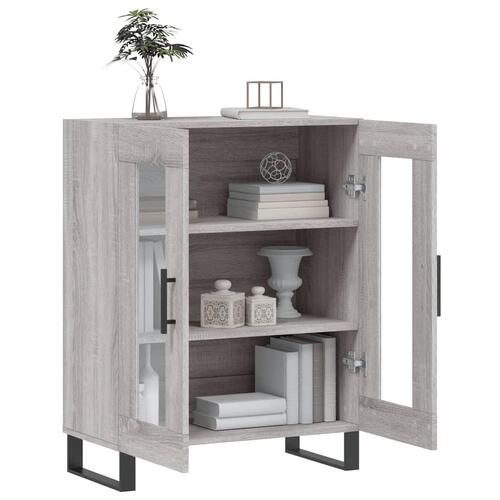 Skænk 69,5x34x90 cm konstrueret træ grå sonoma-eg