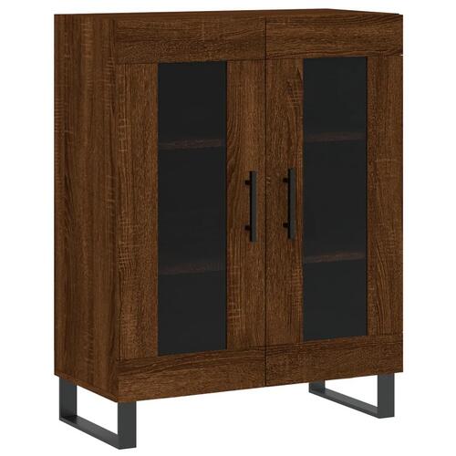 Skænk 69,5x34x90 cm konstrueret træ brun egetræsfarve