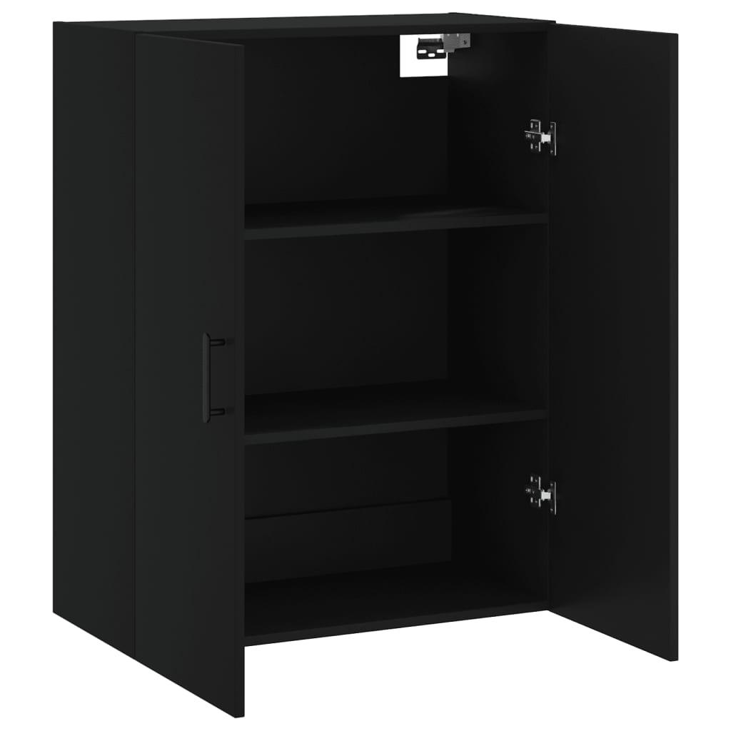 Væghængt skab 69,5x34x90 cm sort