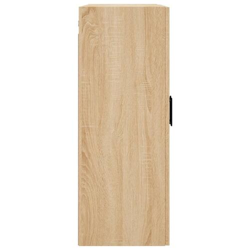 Væghængt skab 69,5x34x90 cm konstrueret træ sonoma-eg
