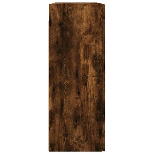 Væghængt skab 69,5x34x90 cm konstrueret træ røget sonoma-eg