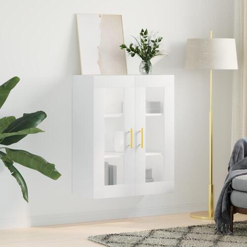 Væghængt skab 69,5x34x90 cm hvid