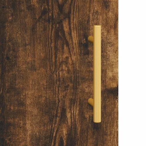 Væghængt skab 69,5x34x90 cm konstrueret træ røget sonoma-eg