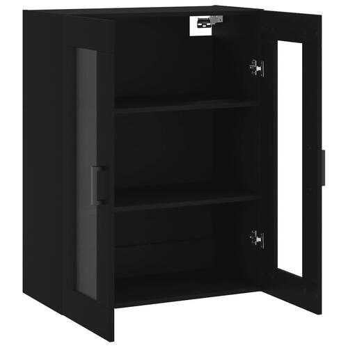 Væghængt skab 69,5x34x90 cm sort