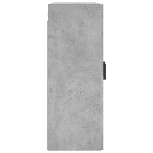 Væghængt skab 69,5x34x90 cm konstrueret træ betongrå