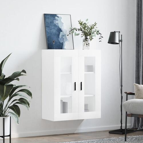 Væghængt skab 69,5x34x90 cm hvid
