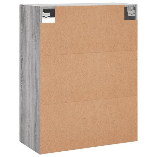 Væghængt skab 69,5x34x90 cm konstrueret træ grå sonoma-eg