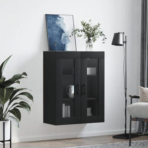 Væghængt skab 69,5x34x90 cm sort