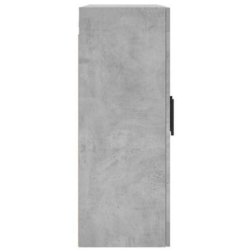 Væghængt skab 69,5x34x90 cm konstrueret træ betongrå