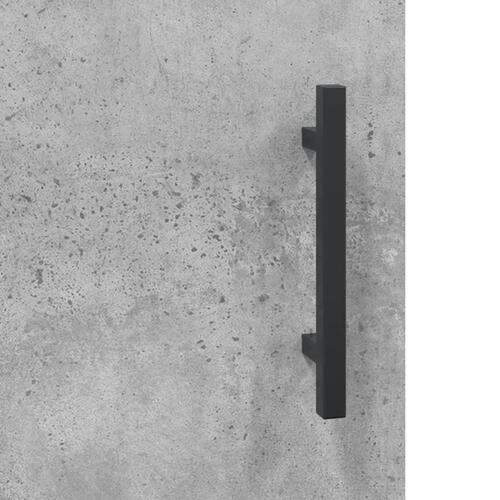 Væghængt skab 69,5x34x90 cm konstrueret træ betongrå