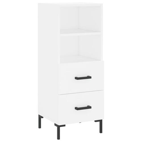 Skænk 34,5x34x90 cm konstrueret træ hvid