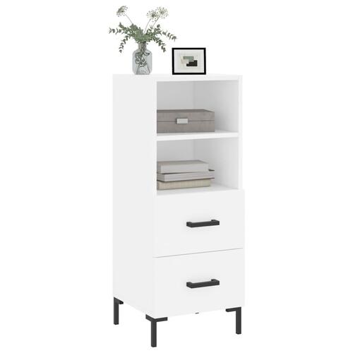 Skænk 34,5x34x90 cm konstrueret træ hvid